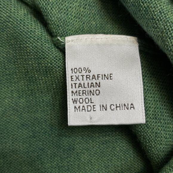 Peter Millar 100% Merino Wool Sweater Long Sleeve V Neck Pullover Sz XL Logo - Picture 8 of 9